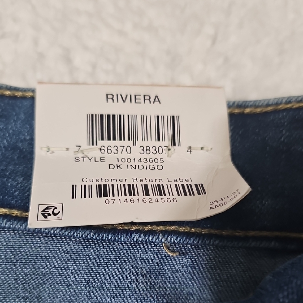 INC International Concepts Dark Blue Flare Jeans - Picture 7 of 12